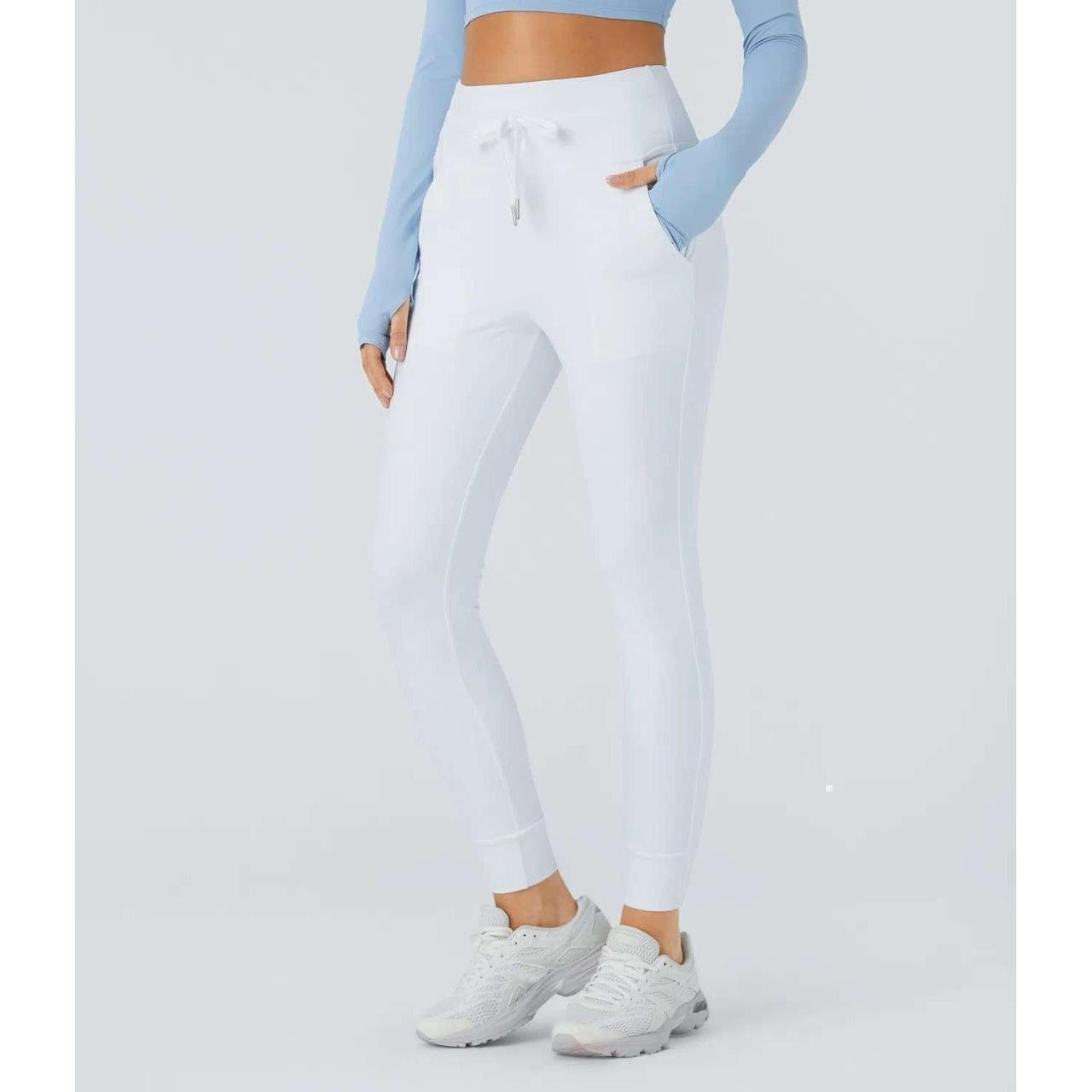Halara Women's Sweatpants - White - XS | Depop US