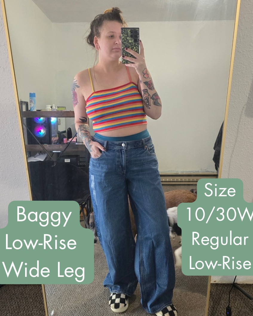 I feel like #Americaneagle has always been round tummy friendly. They’ve always been my favorite brand because of the stretch and softness of the jeans. 

❤️‍🔥these are the Baggy Low Rise Wide Leg in size 10/30w. For reference I am 140lbs and 5’3 ❤️‍🔥

#AE #baggyjeans #baggylowrisejeans #trendyjeans #lowrisejeans #vacationfits

#LTKFindsUnder100 #LTKStyleTip #LTKSeasonal