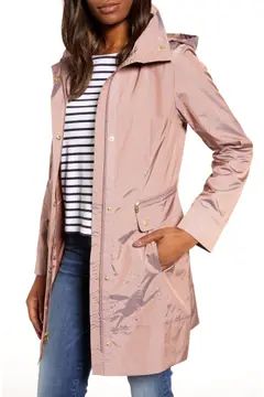 Back Bow Packable Hooded Raincoat | Nordstrom