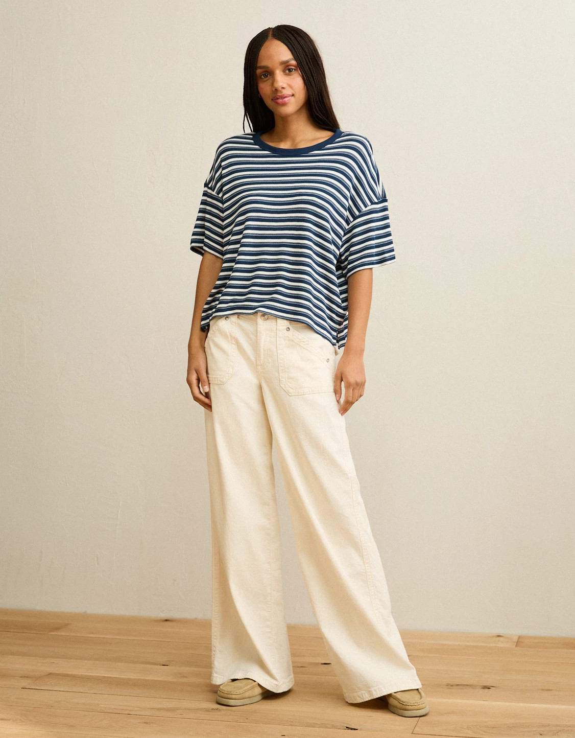AE Soft & Sexy Waffle Crew Neck Tee | American Eagle Outfitters (US & CA)