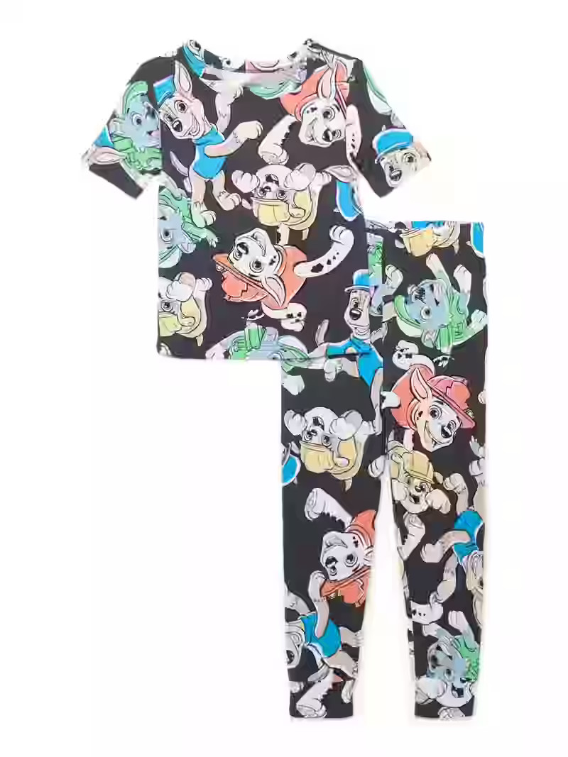 Character Toddler Viscose Unisex 2-Piece Pajama Set, Sizes 12M-5T | Walmart (US)
