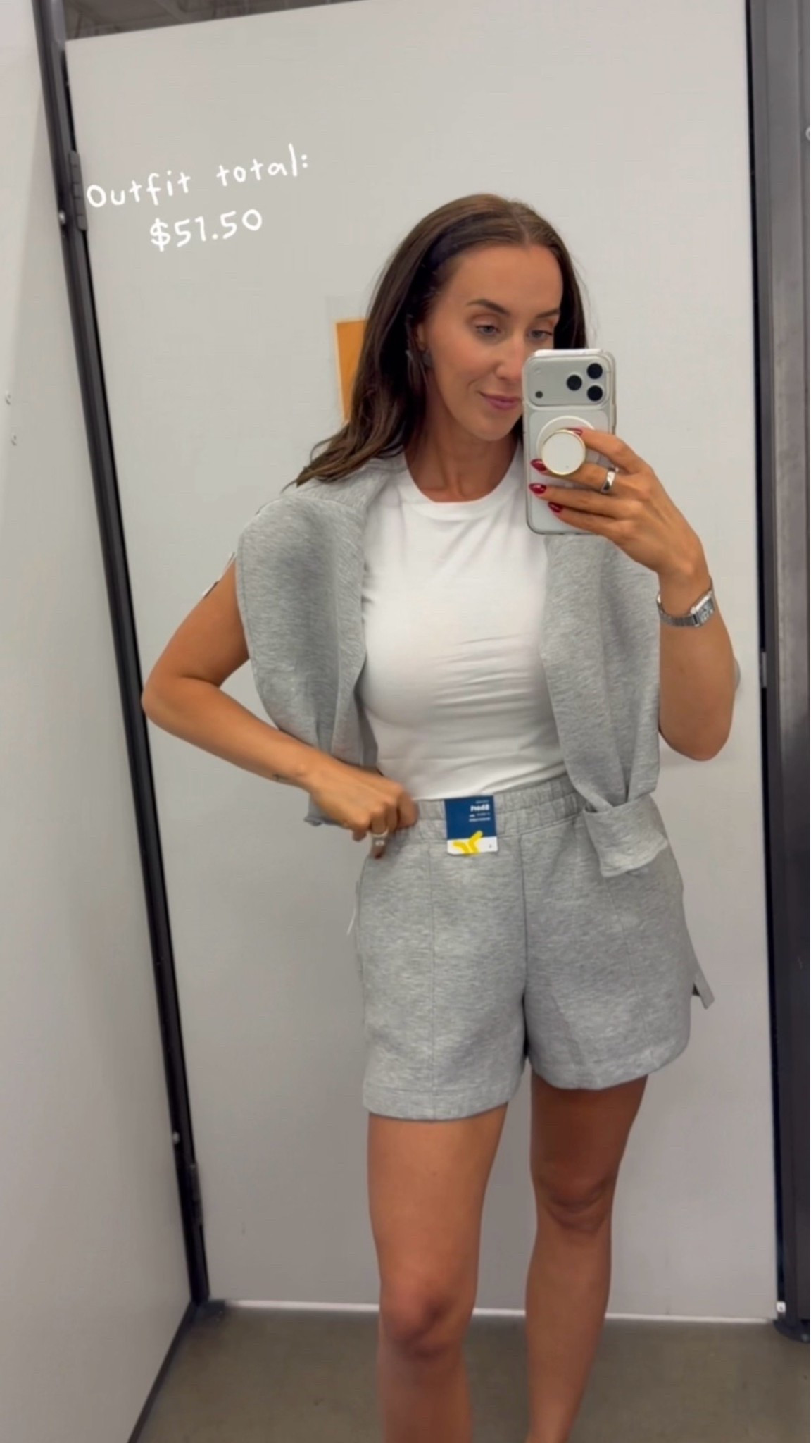 oldnavy sweat set / didn’t love on me (made my hips look wide) but if it fits your body shape, it’s super comfy!

Top: S
Shorts: S

#LTKootd #LTKmomlife #LTKActive