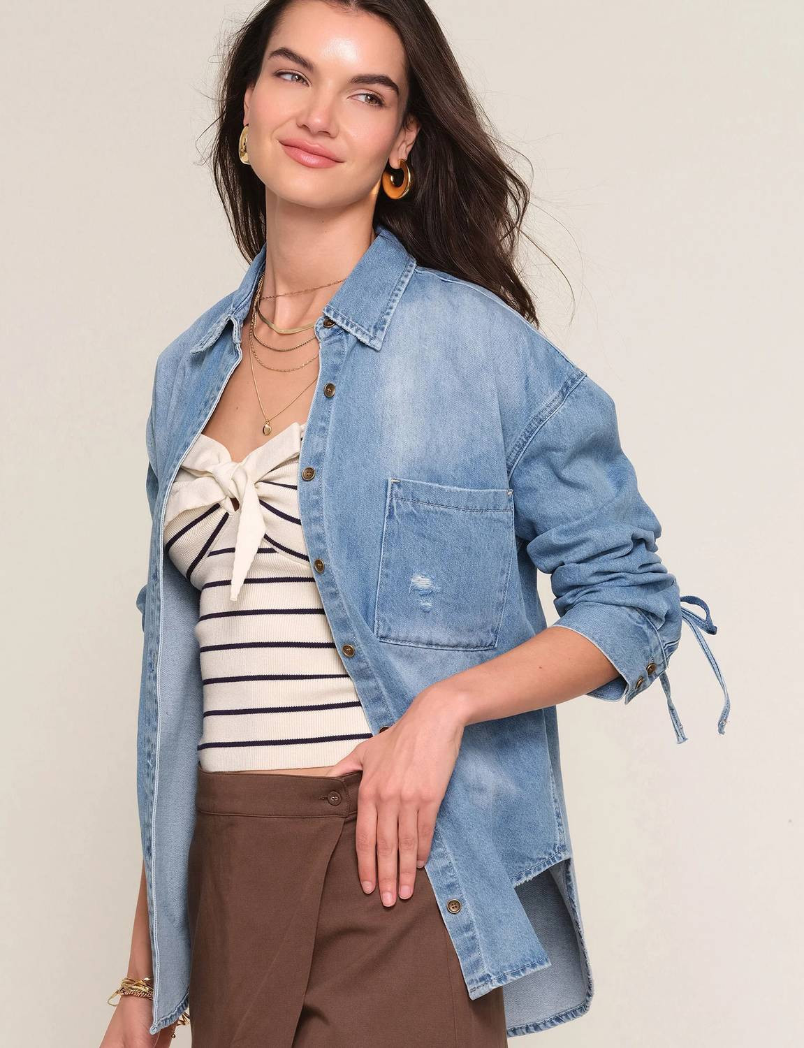 Shayla Shirt In Denim | Shop Simon