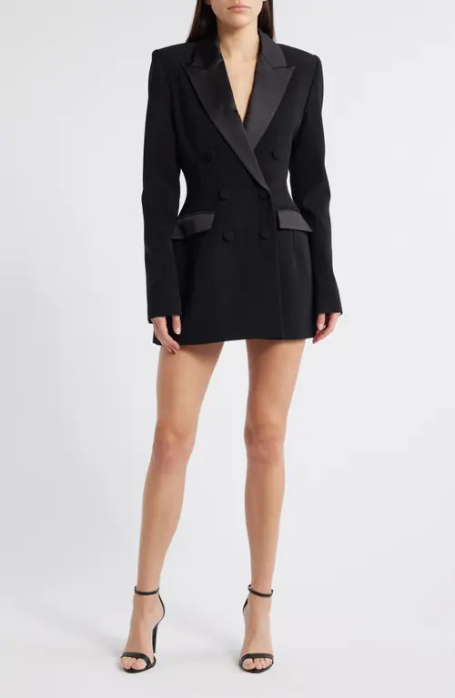 NADINE MERABI Monica Tuxedo Jacket in Black at Nordstrom, Size 6 | Nordstrom