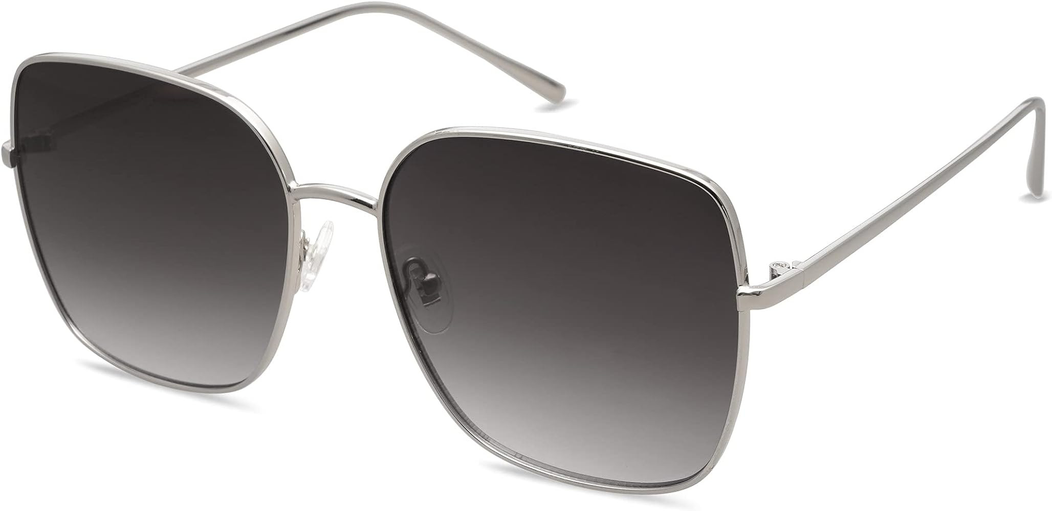 SOJOS Trendy Oversized Square Metal Frame Sunglasses for Women Men Retro Big Flat Lens UV Protect... | Amazon (US)