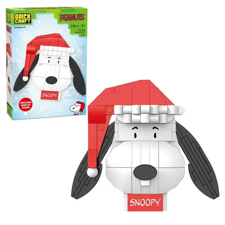Brickcraft Peanuts Snoopy Decoration Building Kit (145-Piece Set), Holiday Snoopy Display, Collec... | Walmart (US)