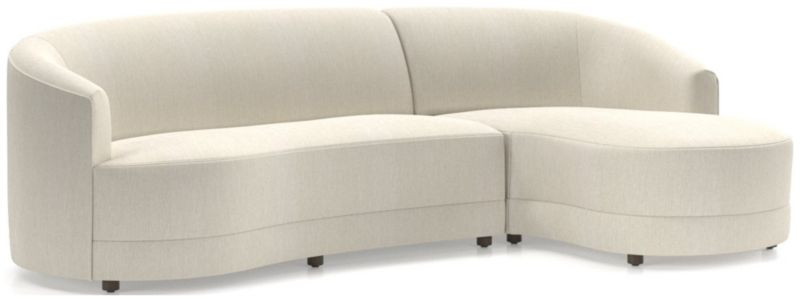 Infiniti 2-Piece Curve Back Sectional + Reviews | Crate and Barrel | Crate & Barrel