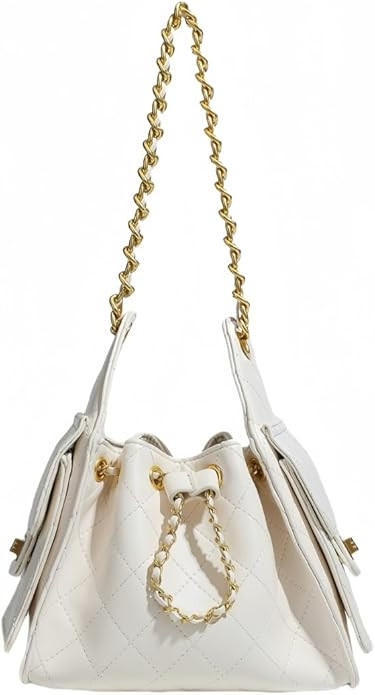 Women’s Classic Quilted Shoulder Bags Chain Strap Handbags Suede Tote Crumpled Purse Slouchy Ho... | Amazon (US)