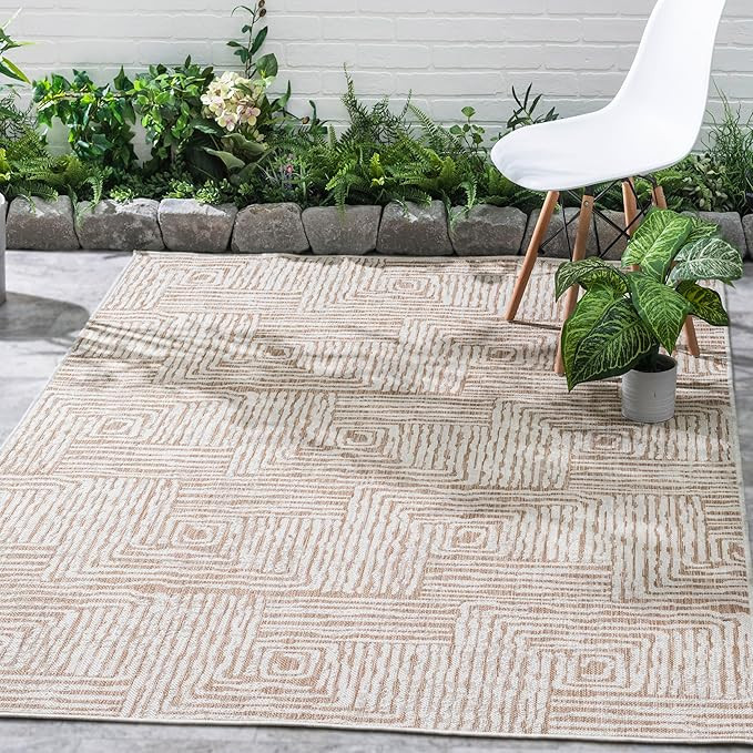 FH Home Flat Woven Outdoor Rug - Waterproof, Easy to Clean, Stain Resistant - Premium Polypropyle... | Amazon (US)