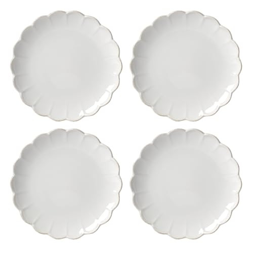 Lenox French Perle Scallop 4-Piece Accent Plate Set, 4.60 LB, White | Amazon (US)
