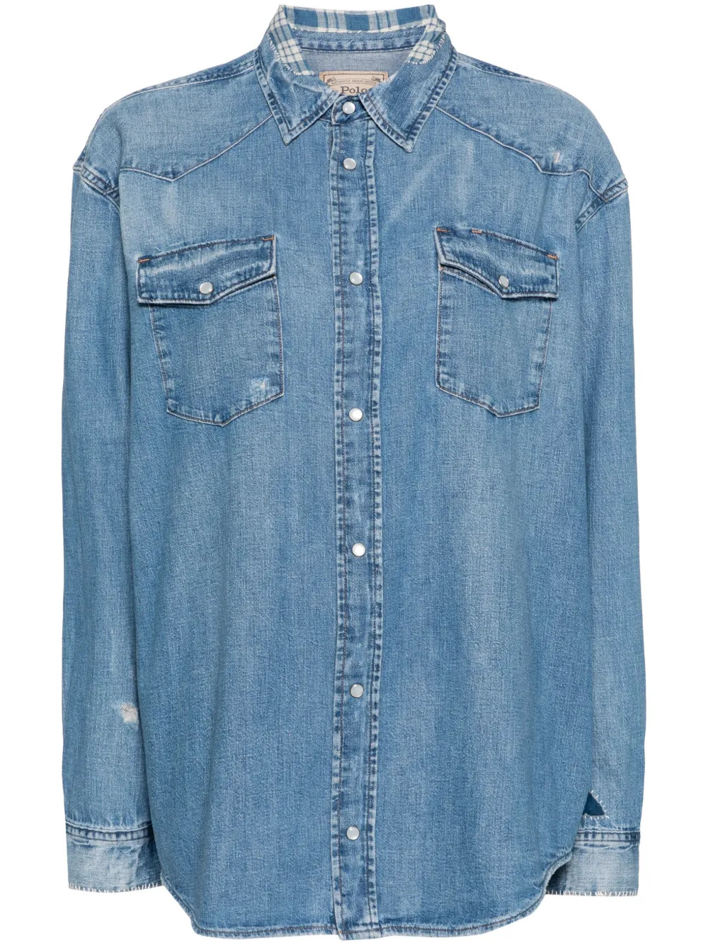 Polo Ralph Lauren Distressed Shirt | Blue | FARFETCH | Farfetch Global