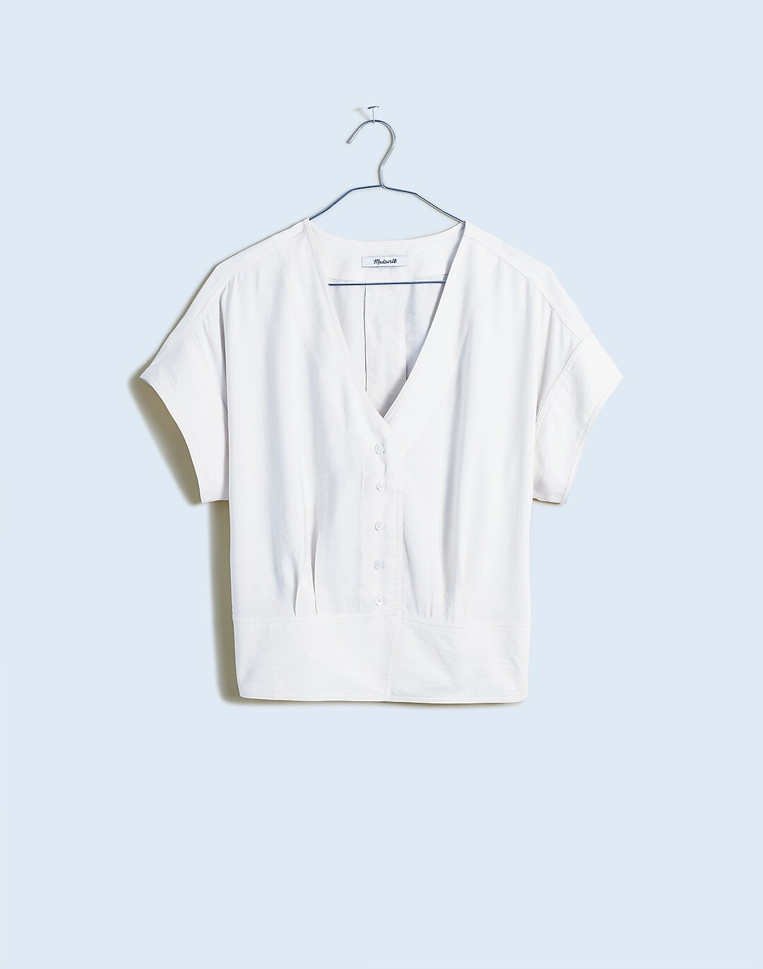 Pleated Short-Sleeve Top | Madewell