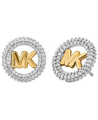 Small Pavé Logo Stud Earrings | Macy's