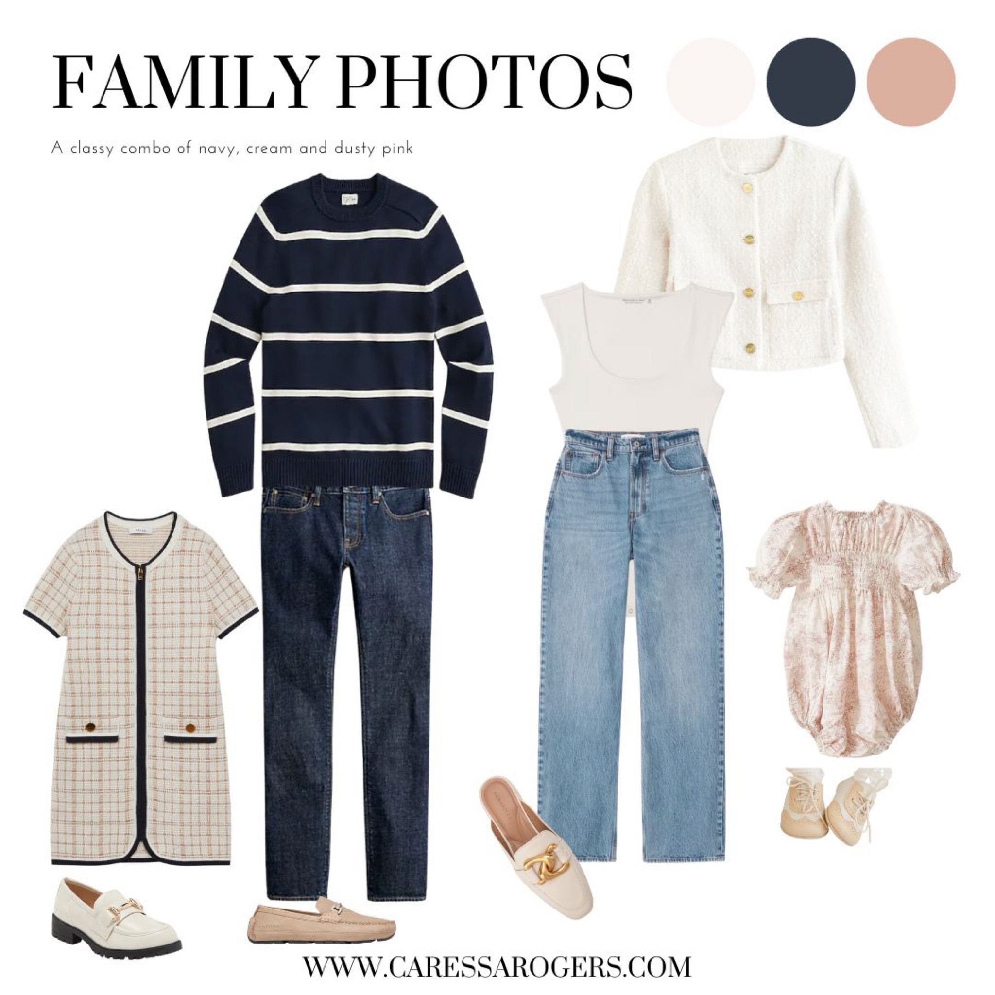 A classic navy and cream look for family photos. 

#LTKSeasonal #LTKstyletip #LTKfamily