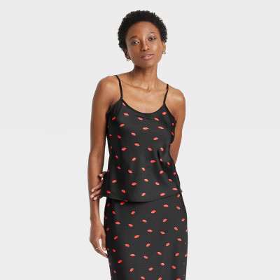 Women's Camisole - A New Day™ Black/Red M | Target