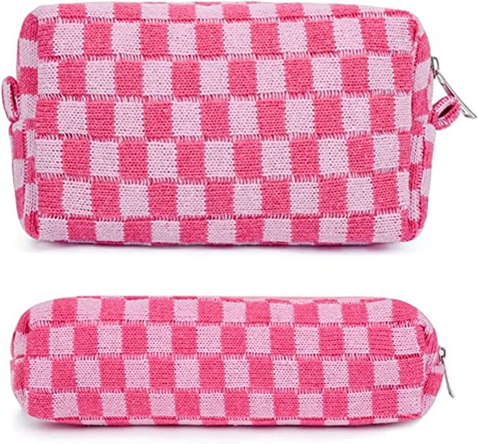 Checkered Pouch (Pink/Pink) | Amazon (US)