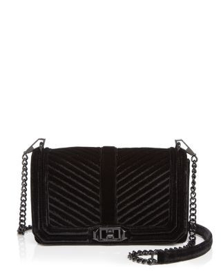 Rebecca Minkoff Love Chevron Quilted Velvet Crossbody | Bloomingdale's (US)