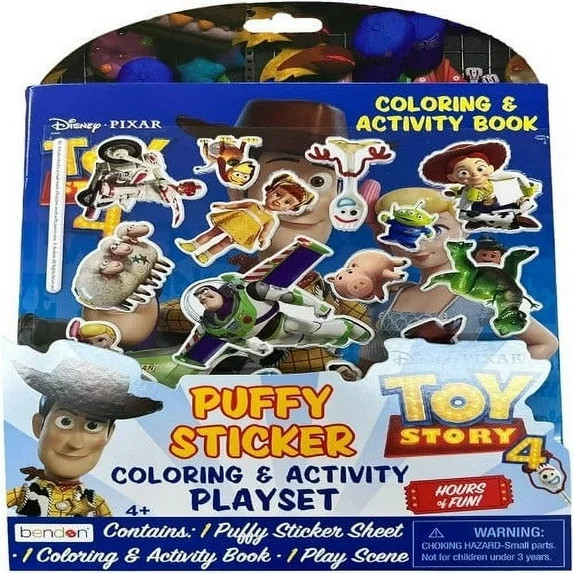 Toy Story Puffy Sticker Coloring and Activity Playset Book | Walmart (US)