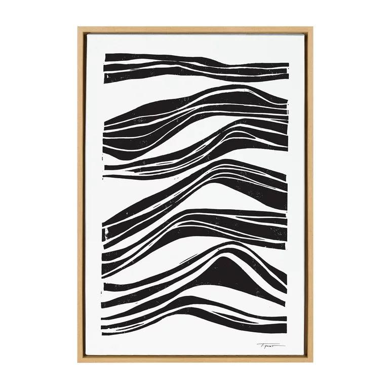 Statement Goods Abstract Waves 23x33 Framed Canvas Wall Art by Bellamy | Walmart (US)