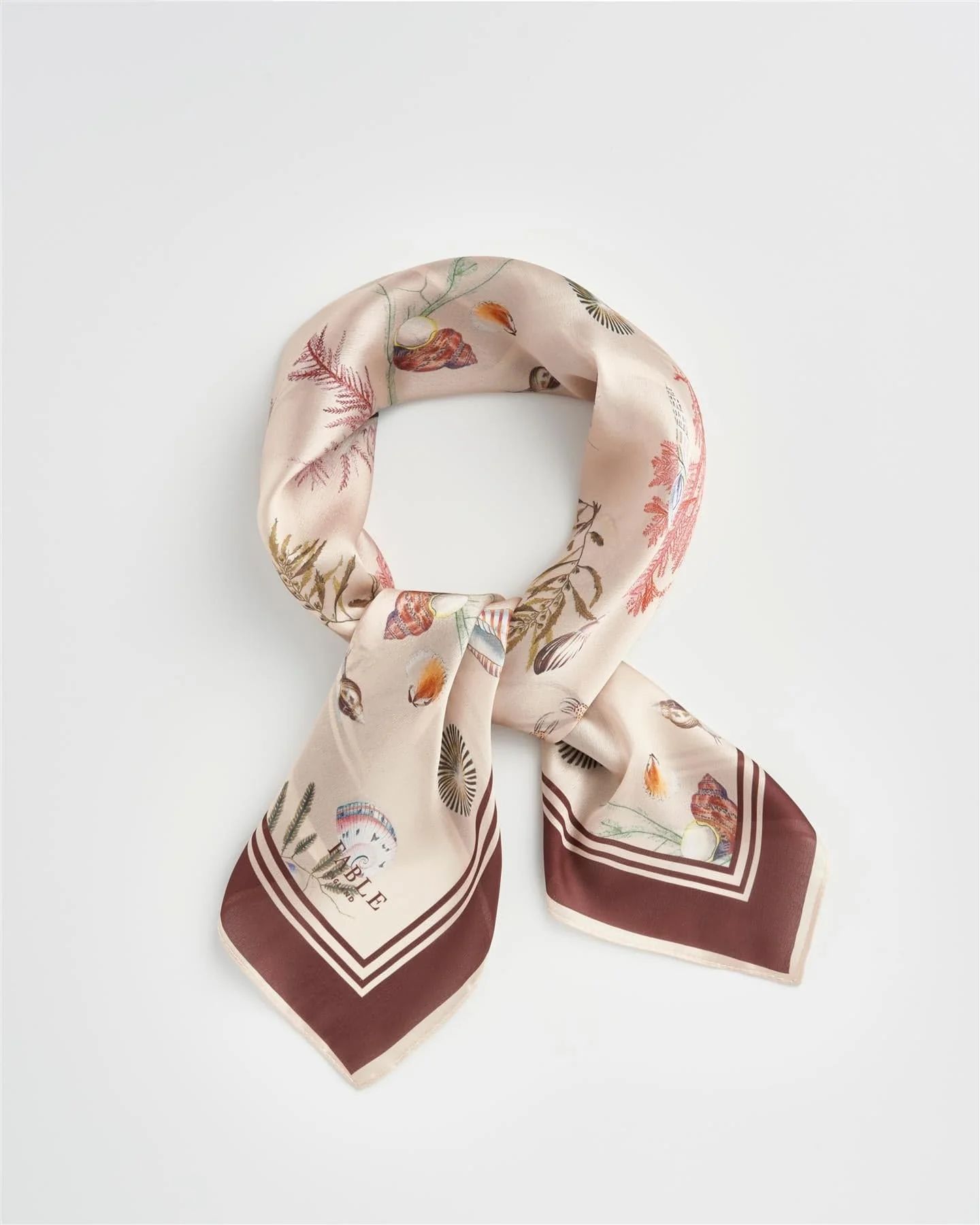 Whispering Sands Cream Square Scarf | Fable England