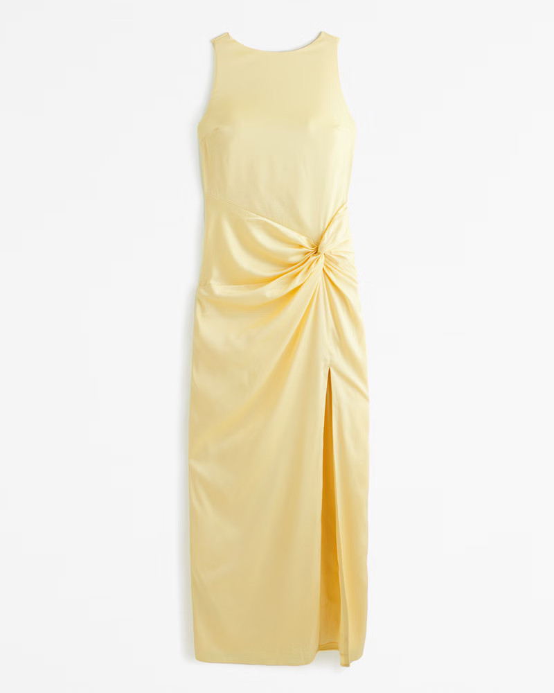 Abercrombie & Fitch Women's Draped Skirt Maxi Dress in Yellow - Size L TALL | Abercrombie & Fitch (US)