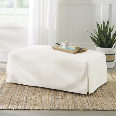 Ava Slipcovered Ottoman for Ava Chair & a Half | Grandin Road | Grandin Road