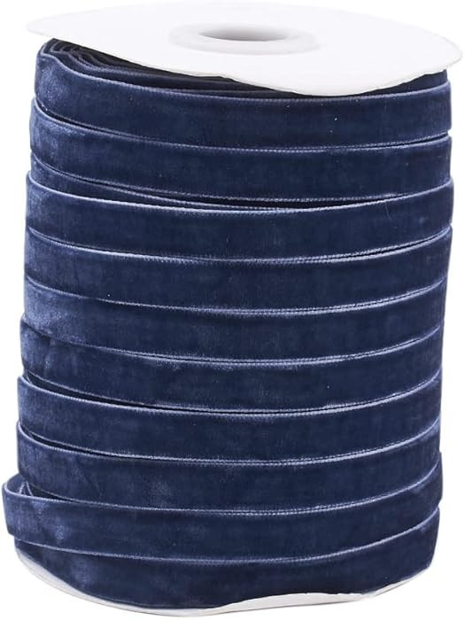 Pandahall 50 Yards Velvet Ribbon 3/8Inch Wide Single Face Velvet Ribbon Roll with Spool for Gift ... | Amazon (US)