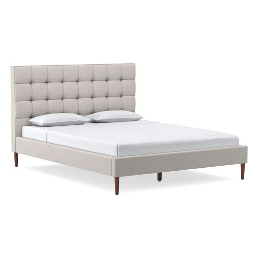 Emmett Tufted Bed - Wood Legs | West Elm (US)