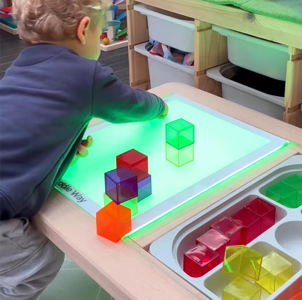 Toddle Way A3 RGB LED LightPad Compatible with IKEA Flisat Table. Standalone or a Flisat Table Insert. 8 changing Colors for tracing, Arts Crafts, Montessori Waldorf Reggio Light Sensory Play for Kids | Amazon (US)