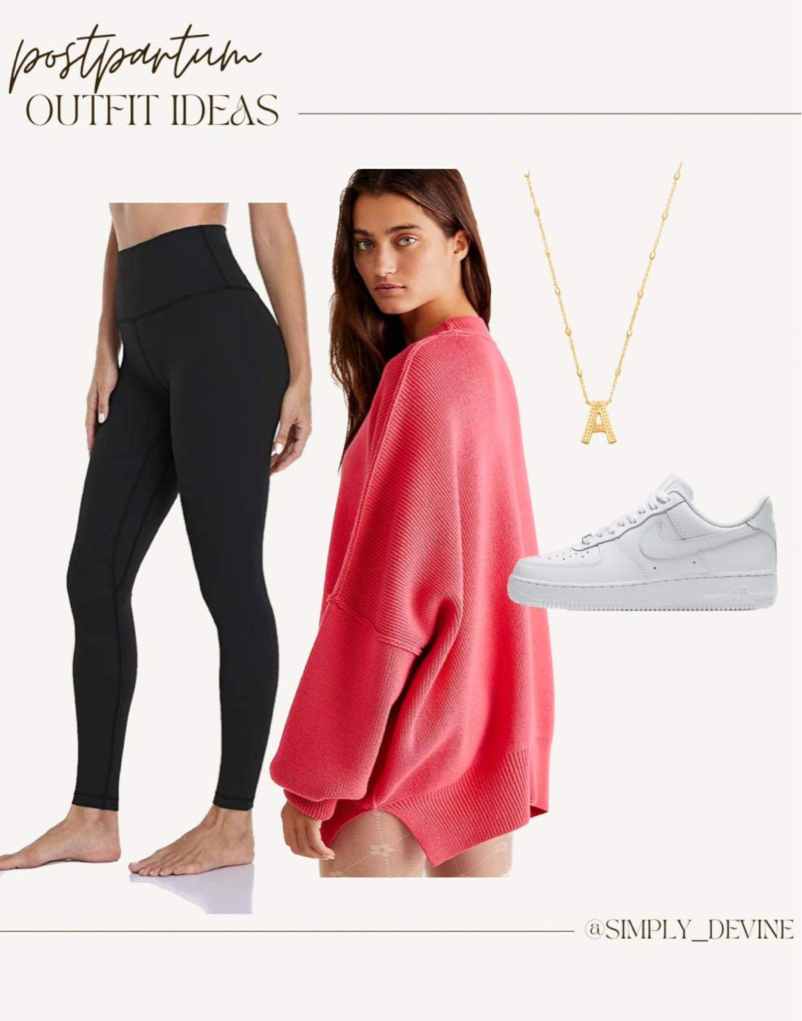 Postpartum outfit idea. Basics outfit. Amazon leggings. Lululemon dupe. Spring outfit 

#LTKFind #LTKSeasonal #LTKunder100