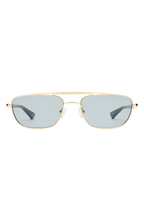 Le Specs Le Mimi 57mm Aviator Sunglasses in Gold /Smoke Tint at Nordstrom | Nordstrom