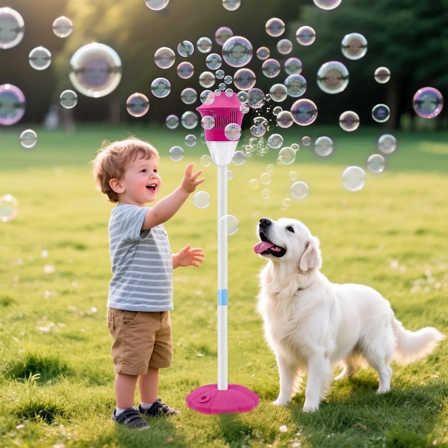 JoyStone Outdoor Bubble Machine for Kids with Lights & Music, Street Lamp Style Bubble Blower wit... | Walmart (US)