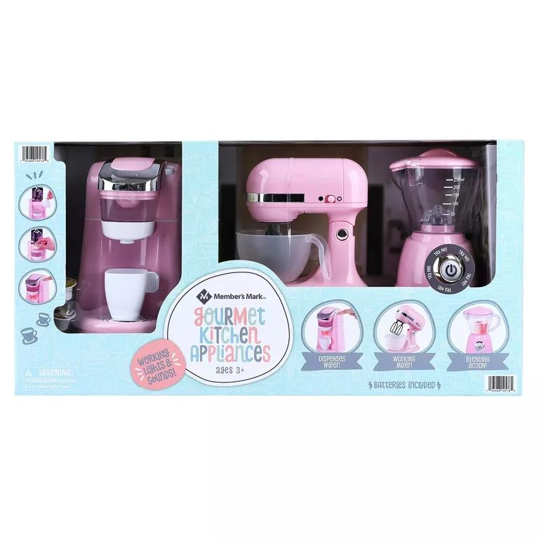 PlayGo - 3-Pc. Gourmet Kitchen Appliance Set (Pink) Realistic Sounds and Lights, Includes Coffee ... | Walmart (US)