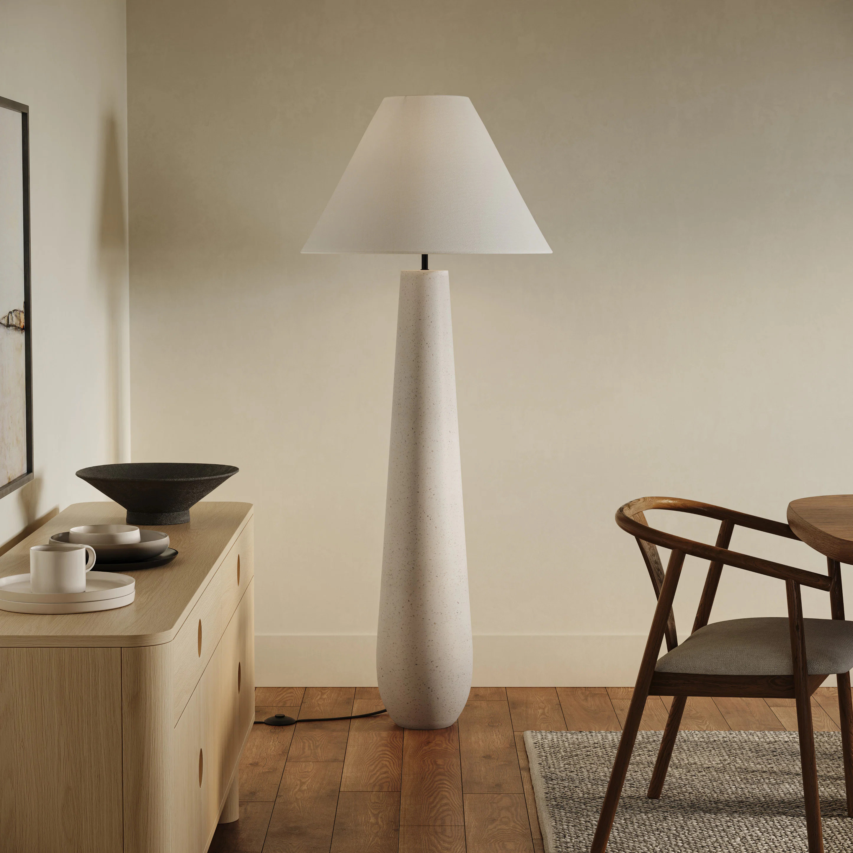 Pilar Floor Lamp - White Terrazzo | Article