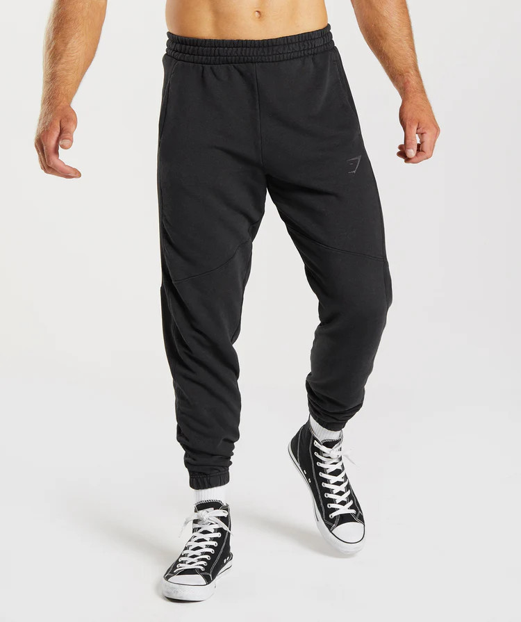 Gymshark Power Washed Joggers - Black | Gymshark US