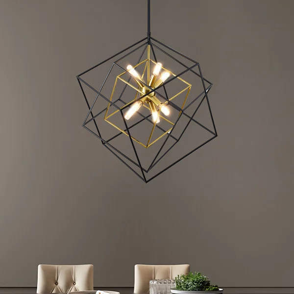 Castille 8 - Light 72.3''h Dimmable Geometric Chandelier | Wayfair North America