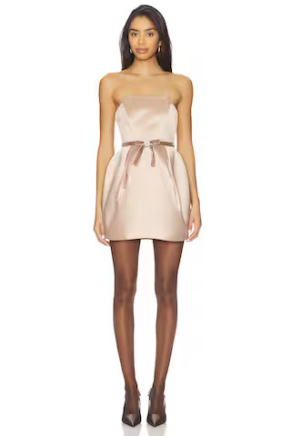 MAJORELLE Midge Mini Dress in Golden Mauve from Revolve.com | Revolve Clothing (Global)