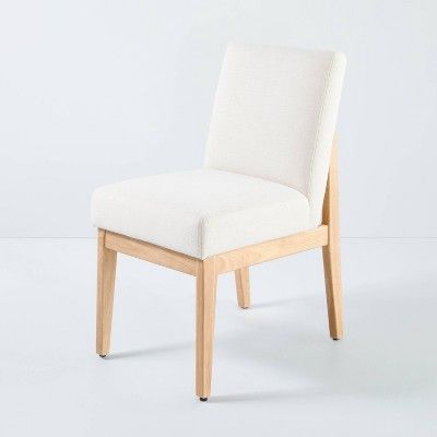 Upholstered Natural Wood Slipper Dining Chair - Hearth & Hand™ with Magnolia | Target