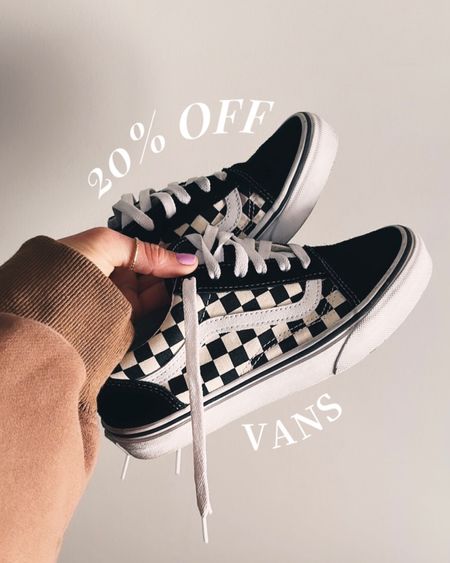I saw that Vans is having a sale today for anyone interested! Discount is applied at checkout and the shipping is FREE! True to size. If between sizes, go down.￼




#LTKsalealert #LTKshoecrush #LTKstyletip