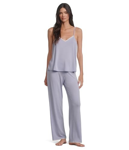 Eberjey Womens Frida Cami and Pants PJ Set Lavender Dusk/Ivory Medium | Amazon (US)
