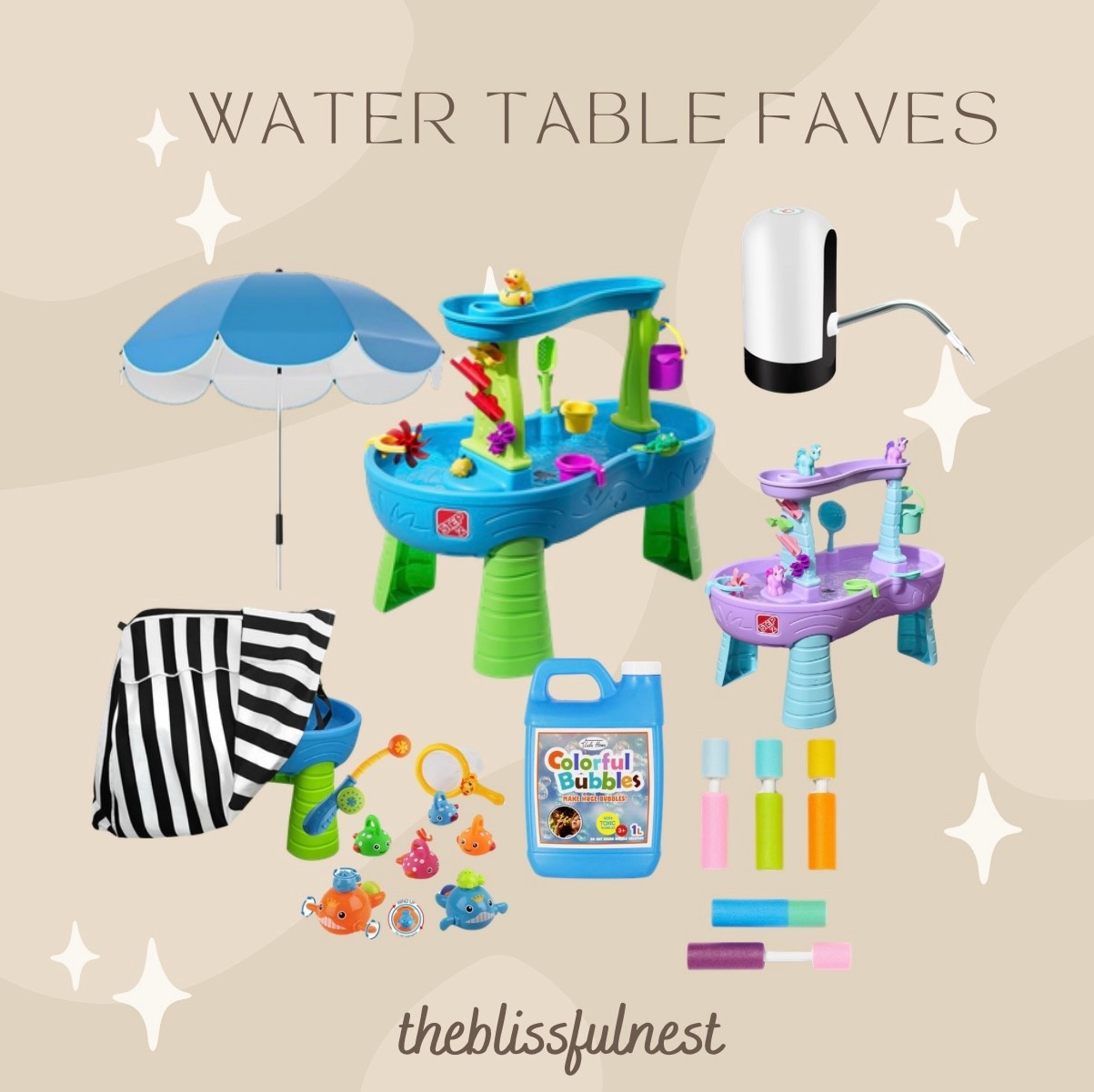 Kids water table 

Water table umbrella, water table must haves, water table pump, water table toys, water table cover 

#LTKKids