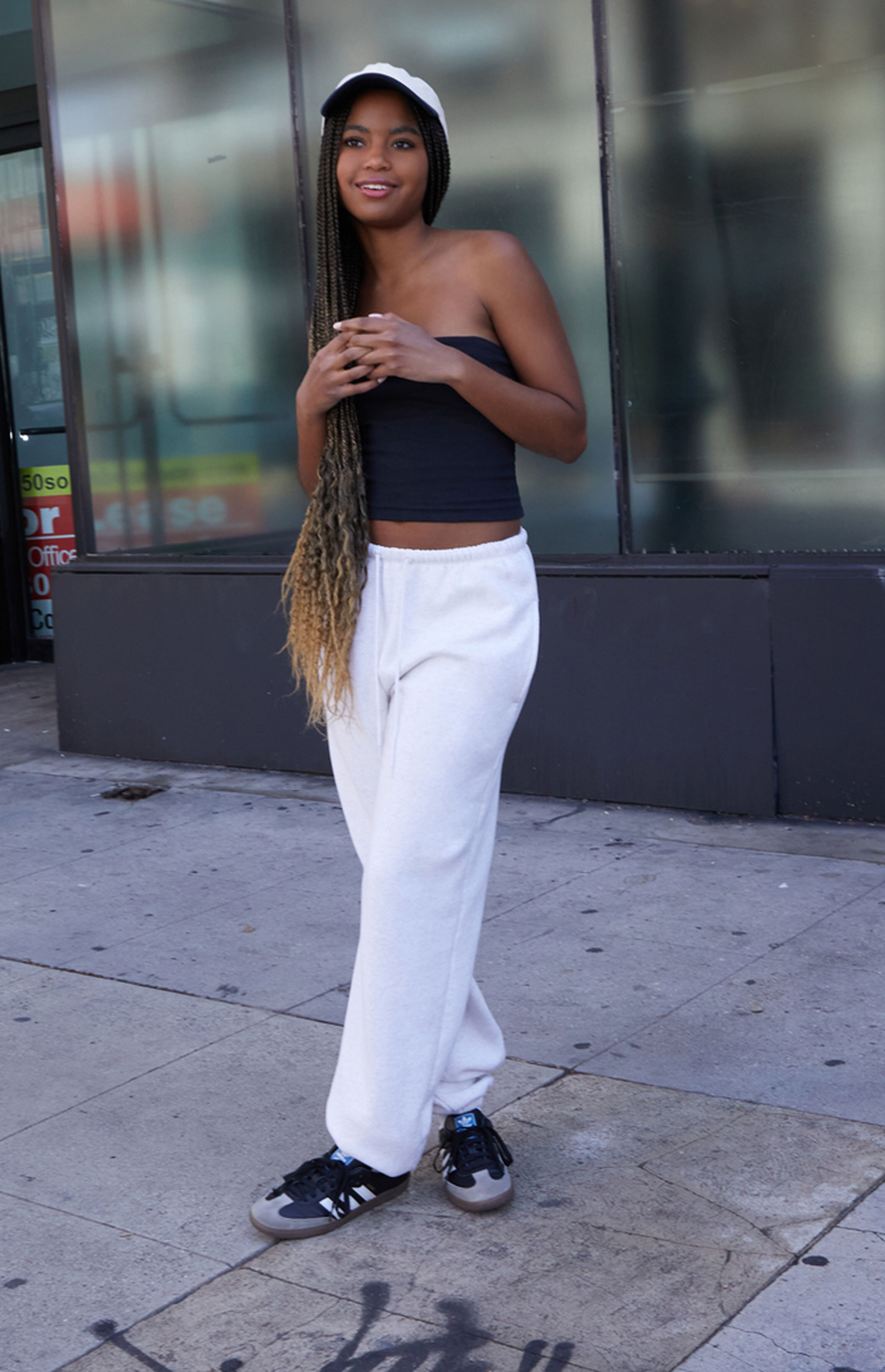 John Galt Heather Grey Rosa Tie Sweatpants | PacSun