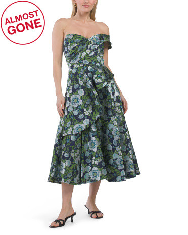 Tatum Peplum A-line Midi Dress | TJ Maxx