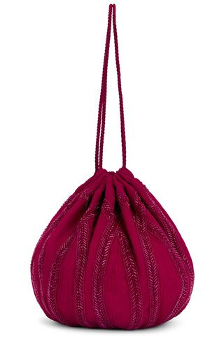 Saint Laurent Supple Pochon Bag in Red Berries - Red. Size all. | FWRD 