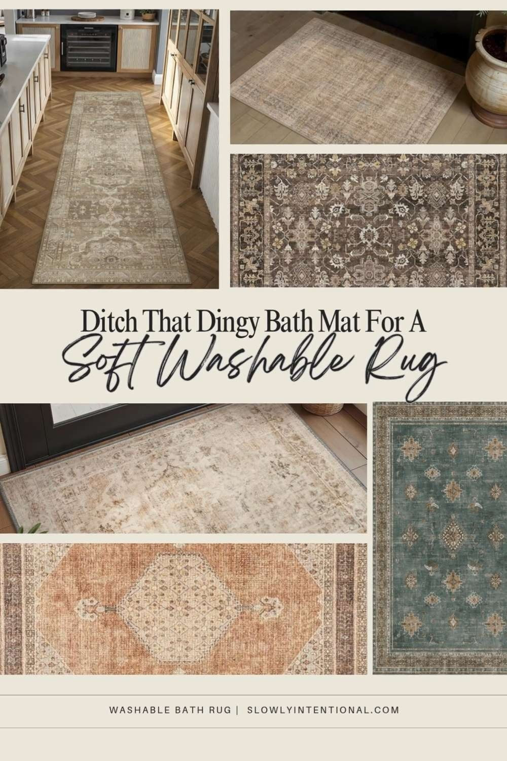 I am so excited to show you these designer look-alikes that are total amazon decor must haves for a cozy house! Get rid of that dingy bath mat that disintegrates in the wash and replace it with a soft, non-slip, washable rug that adds so much style to any bathroom interior. These are the perfect vintage home decor finds to give you that high-end look without the high-end price tag! washable rugs, amber interiors, vintage decor, bathroom decor, studio mcgee, amazon finds, affordable amazon, kirklands Home, walmart finds 

 #LTKHome
