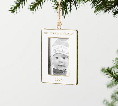 Textured Dated Enamel Ornament | Pottery Barn (US)