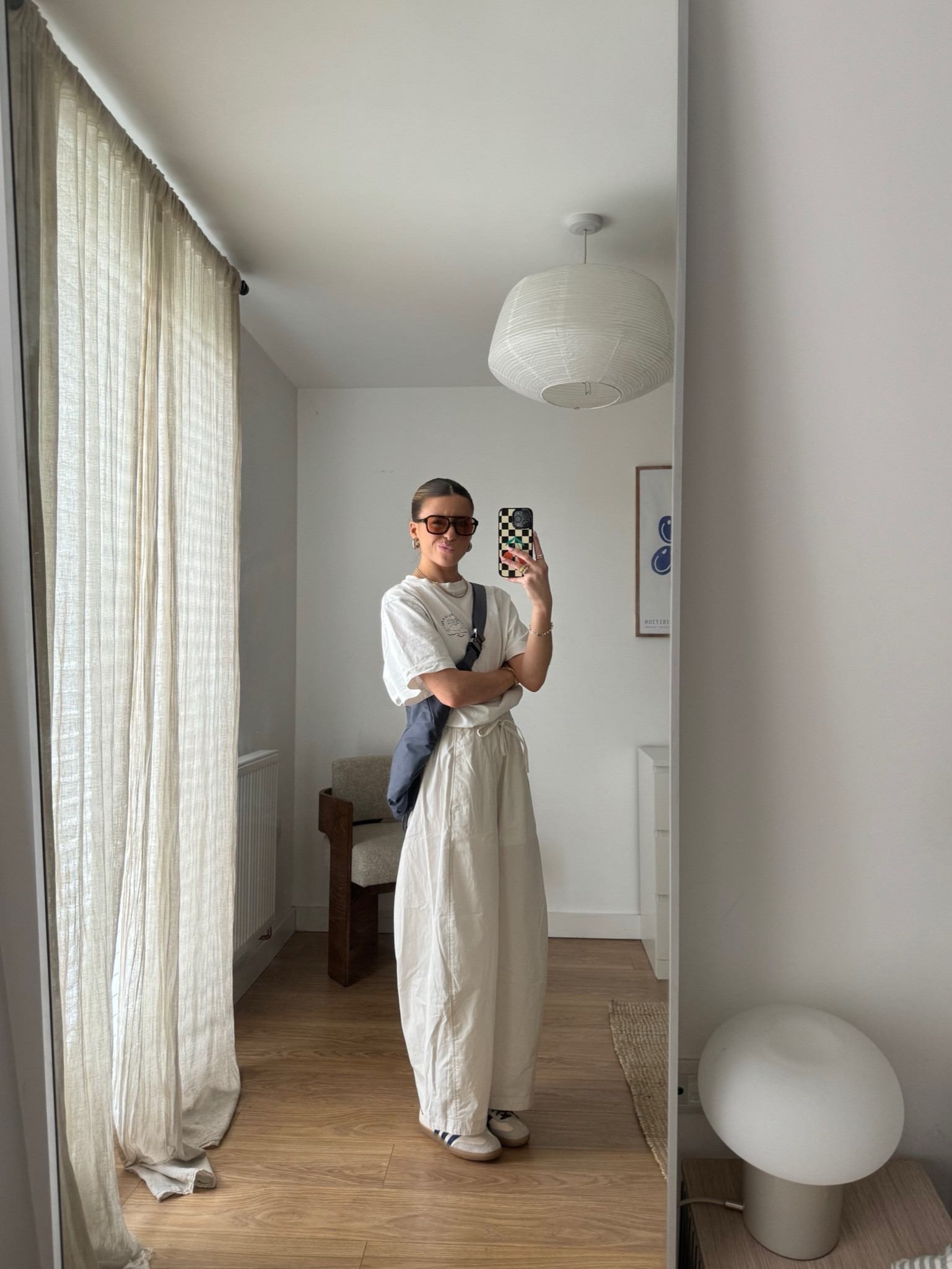 Spring outfit, barrel Leg trousers, cos, white outfit, neutral outfit, arcs London bag, adidas samba wales bonner, H&M, Vehla sunglasses 

#LTKspring #LTKstyletip #LTKuk