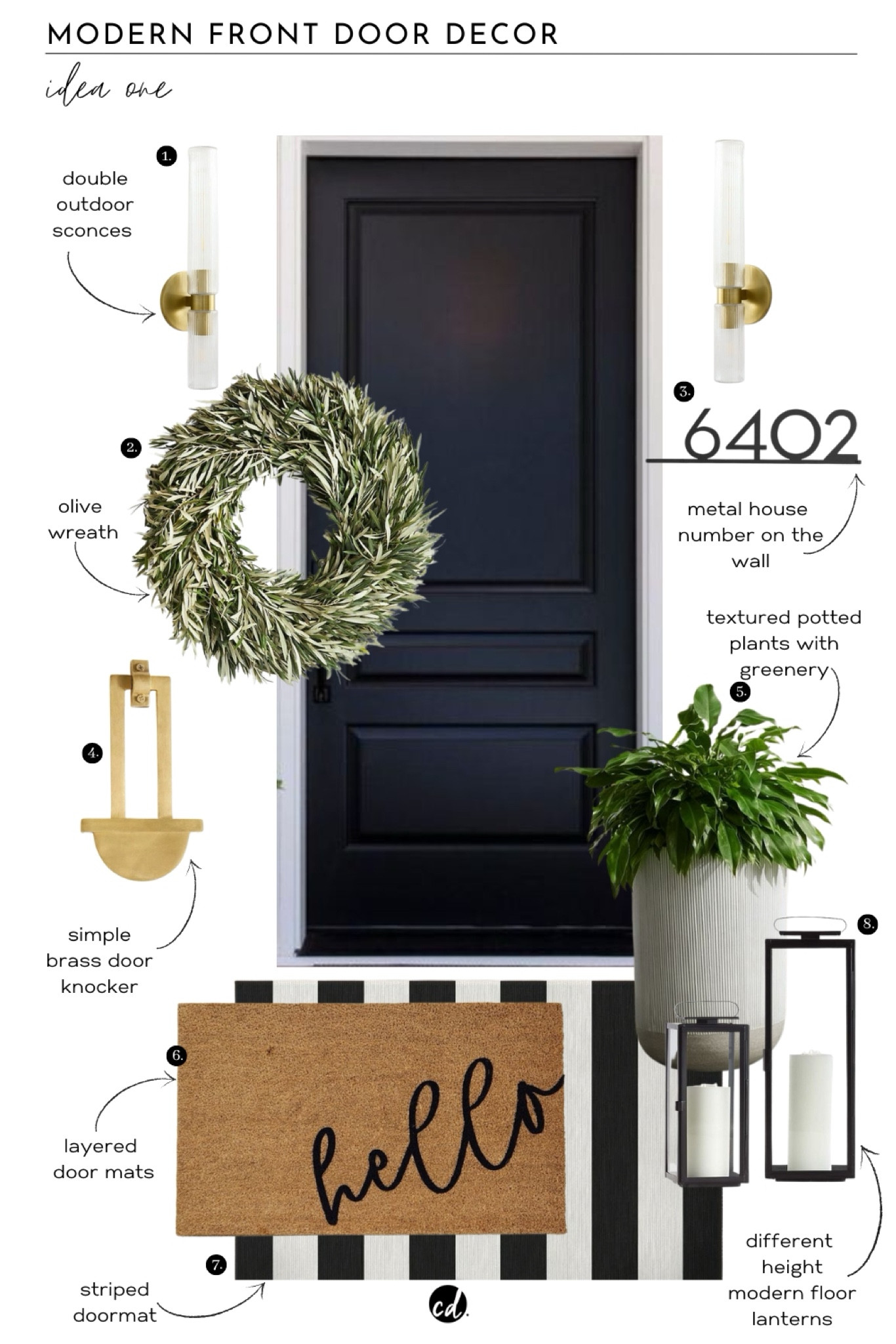 Modern Front Door Decor: Idea One 

#LTKHome