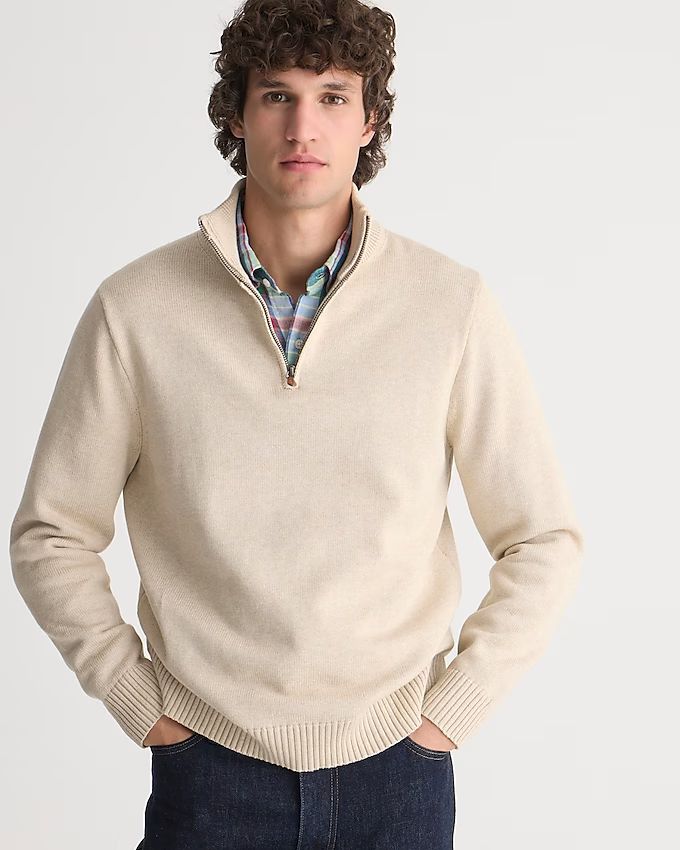 Heritage cotton half-zip sweater | J.Crew US