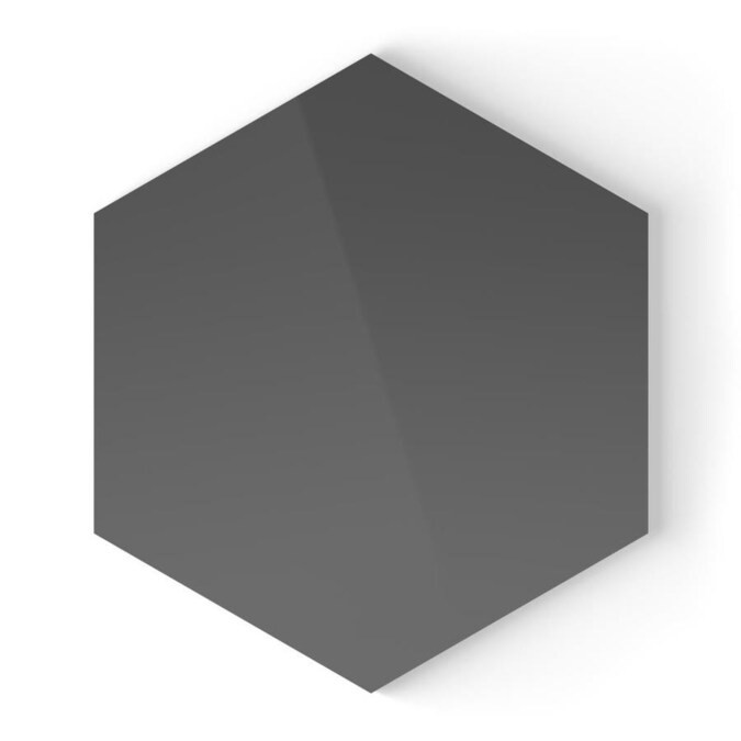SpeedTiles Giant Hexagon Medium Gray 4-Pack Gray 10-in x 10-in Glossy Metal Hexagon Patterned Pee... | Lowe's